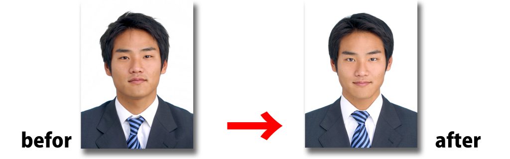 就活証明写真男子