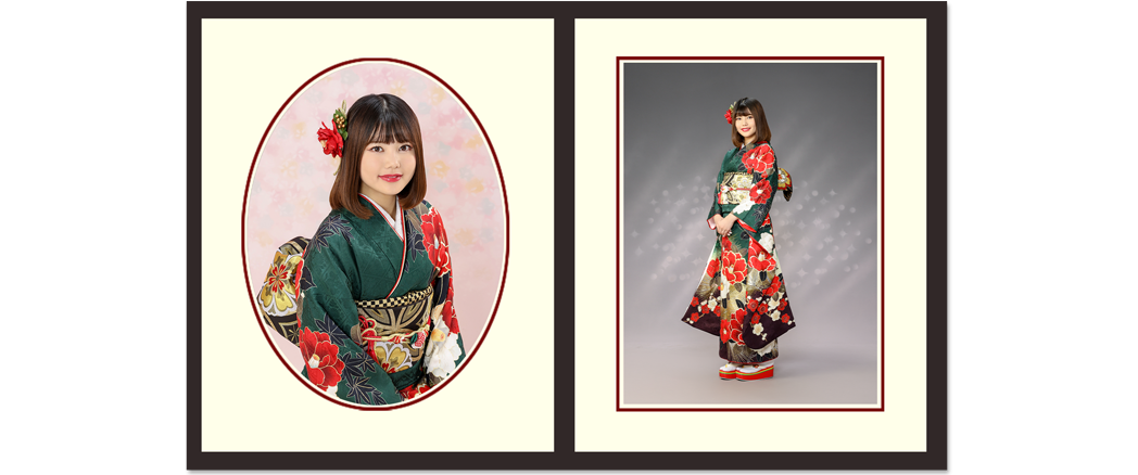 成人振袖記念写真六切2面