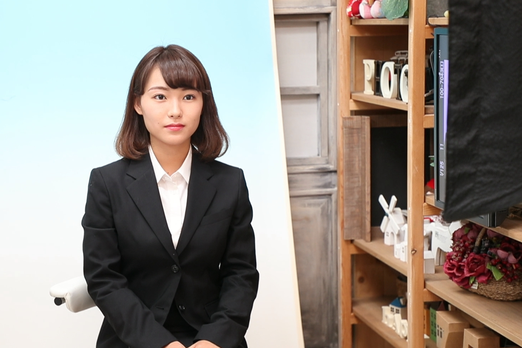 就活証明写真テスト撮影